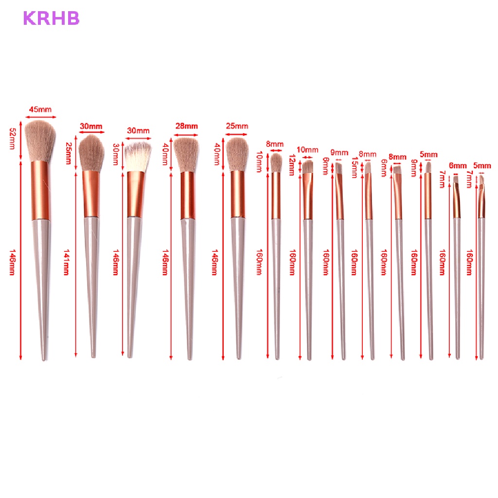 Bộ 13 Cọ Trang Điểm Chuyên Nghiệp KRHB Mới