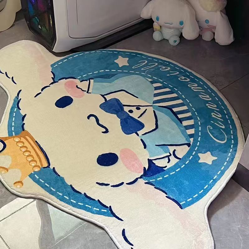 Thảm Lót Sàn Phòng Ngủ Hình Chú Chó Cinnamon Hoạt Hình Đáng Yêu Đặc Biệt