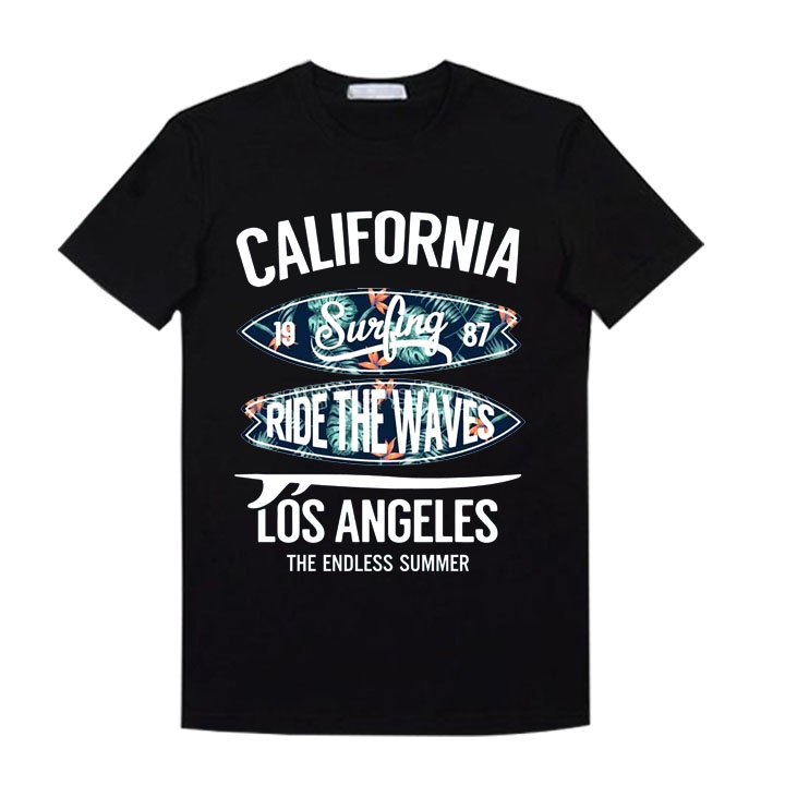 Áo Thun Nam Nữ California Vải Thun Cotton Mềm Mịn