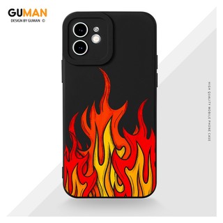 Ốp lưng GUMAN silicon mềm chống bẩn viền vuông nam dễ thương đẹp độc lạ thời trang đen Cho iPhone 17 16 15 14 13 12 11 Pro Max SE 2020 X XR XS 8 7 ip 6S 6 Plus kute XYM1486