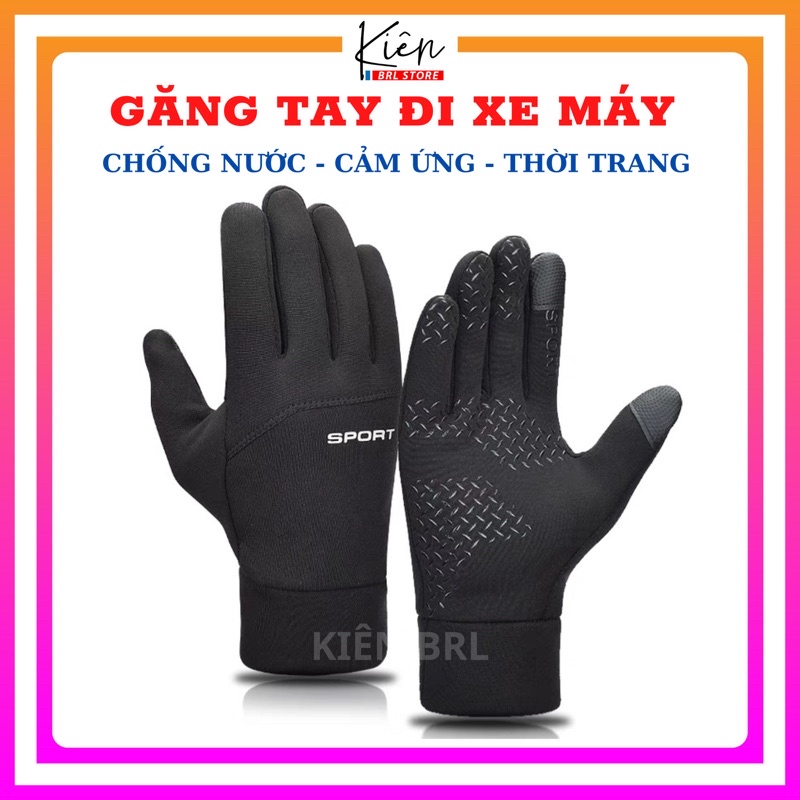 Găng Tay Chống Nước Cảm Ứng - Có Thể Sử Dụng Điện Thoại Khi Đeo,Lót Nỉ Cực Ấm,Lòng Bàn Tay Bám Dính Tốt
