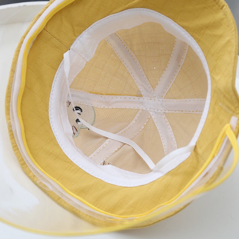 Babyfair Mũ Bảo Vệ Mặt Cho Bé Họa Tiết Khủng Long Unisex Cotton Chống Bụi Nắng Có Thể Điều Chỉnh Trẻ Em