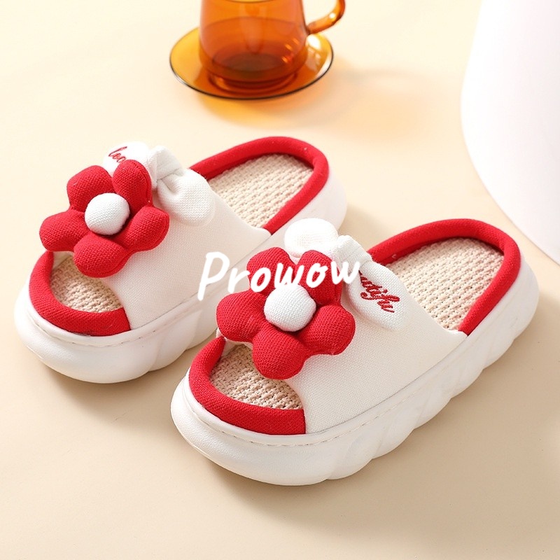 Dép Đi Trong Nhà Bằng Vải Lanh cotton Thấm Hút Mồ Hôi Dễ Thương Dành Cho Nữ
