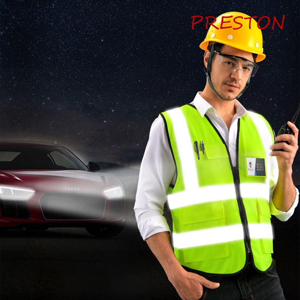 Preston Trang Phục Bảo Hộ Phản Quang An Toàn Khi Chạy Bộ / Đua Xe Ban Đêm Nhiều Túi