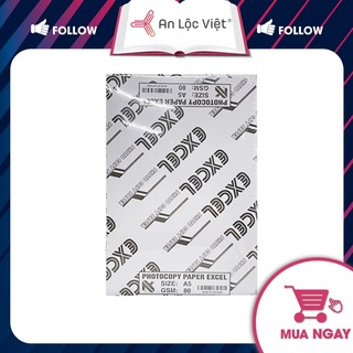 Giấy A5 Excel chính hãng định lượng 70 gsm - 80 gsm