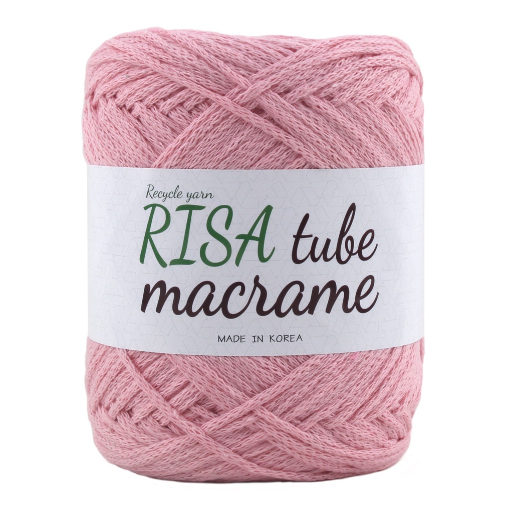 Risa Tube Macrame Rope Sợi màu trơn Cotton Đan móc 2mm 320m 250g