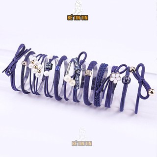 Thun thái cột tóc / 12 dây cột tóc Hàn Quốc cho bé tóc dày