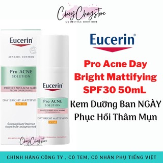 [TEM CTY]  Eucerin Pro Acne Day Bright Mattifying SPF30 50mL - Kem chống nắng, dưỡng da cho da mụn
