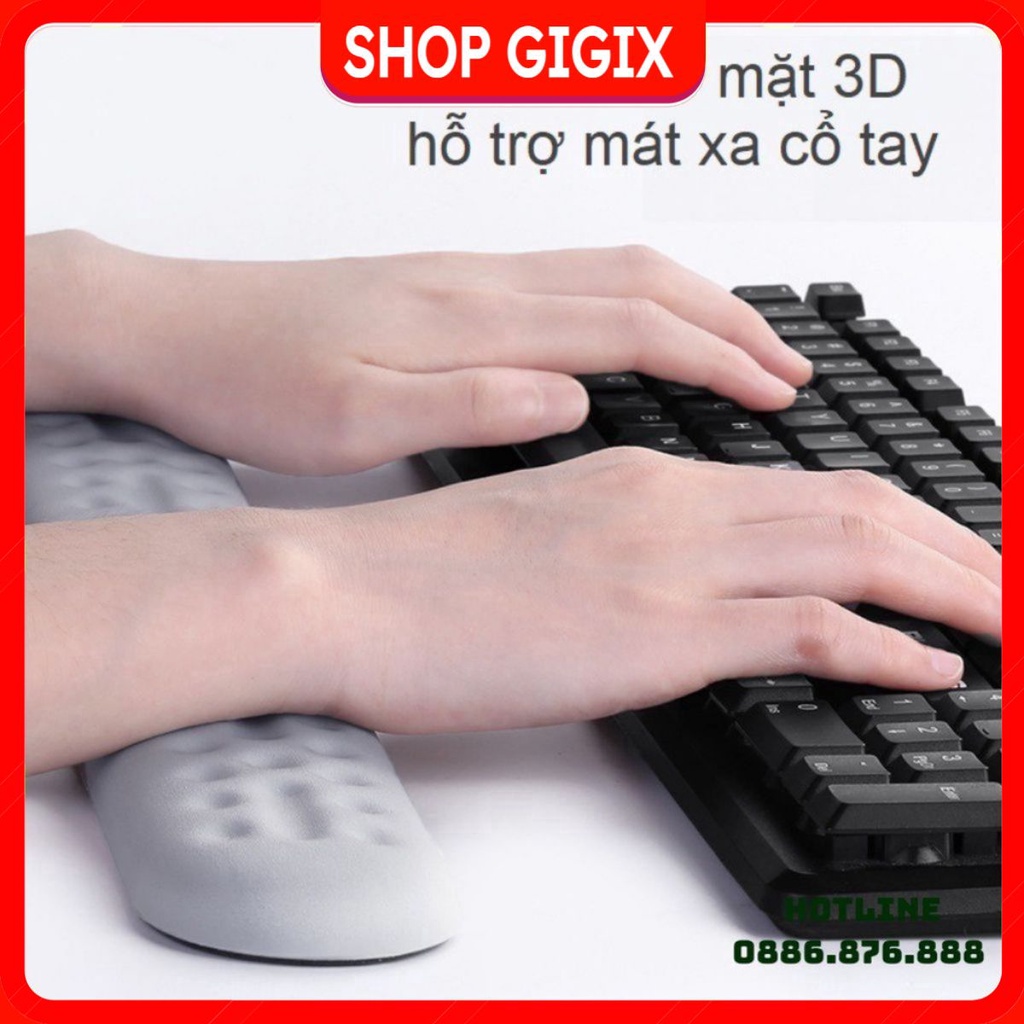 Đệm kê tay bàn phím BUBM và kê tay chuột máy tính chống mỏi cổ tay chất liệu an toàn, co dãn tốt.