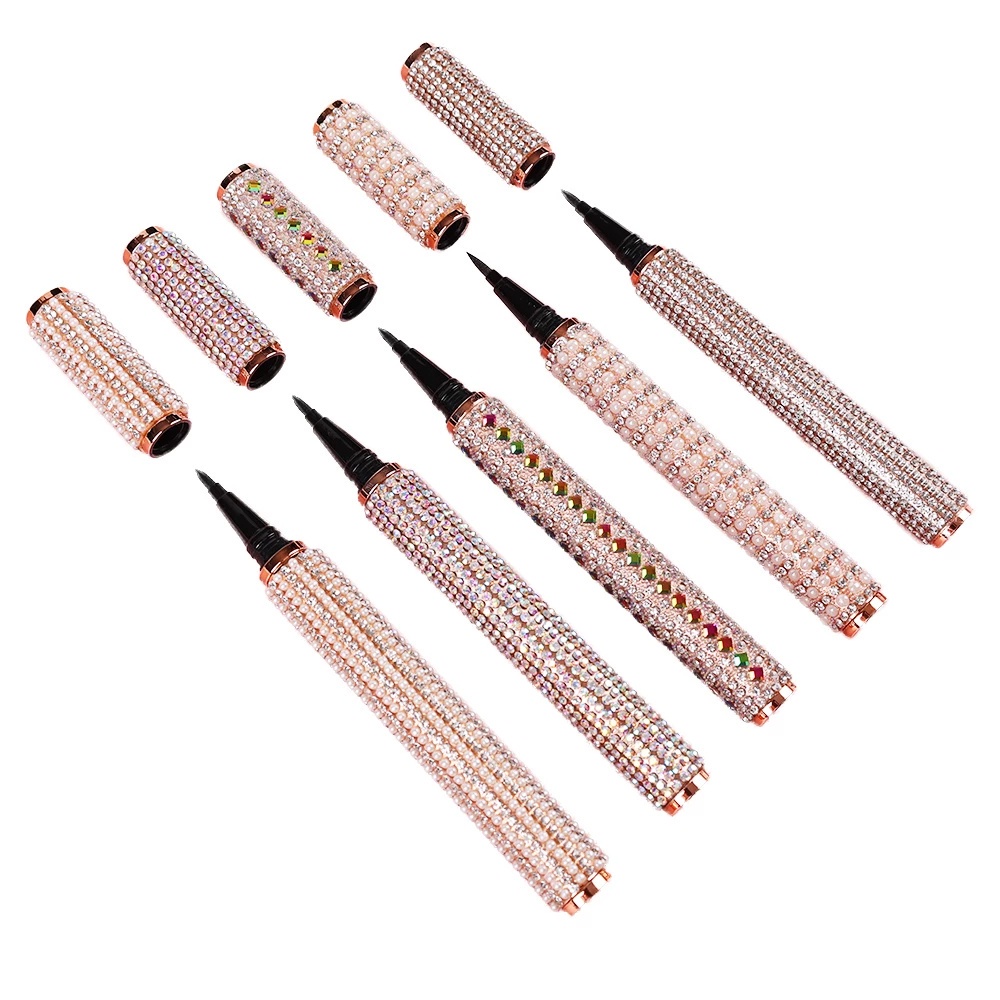 1 Bút Kẻ Mắt / Bút Kẻ Mắt Dạng Lỏng Từ Tính Không Keo Ánh Kim Cương Lấp Lánh Nhanh Khô Chống Thấm Nước Lâu Trôi
