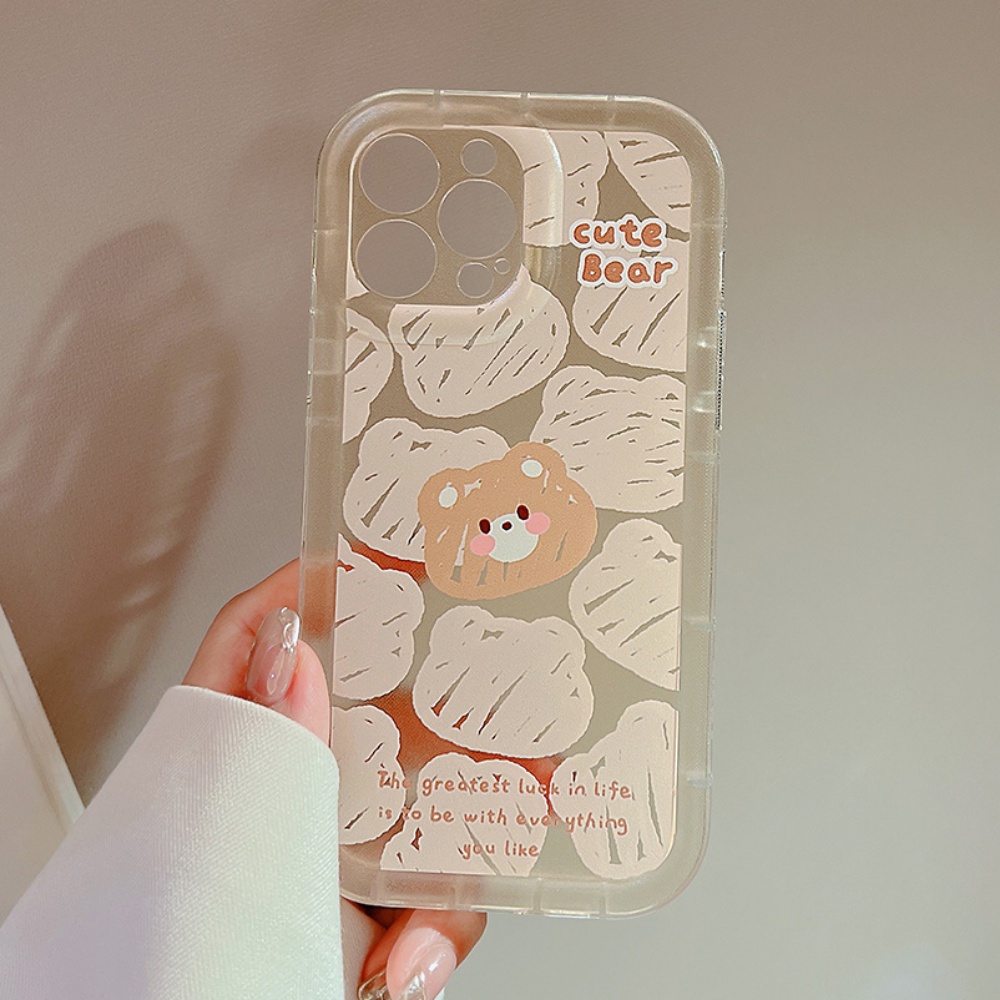 Ốp Điện Thoại TPU Mềm Hình Gấu Graffiti Có Đệm Khí Chống Sốc Cho IPhone 11 12 13 14 Pro Max 14 Plus