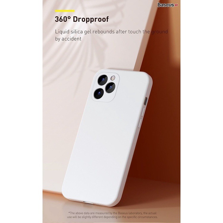 Ốp lưng kháng khuẩn Baseus Liquid Silica Gel Protective Case dành cho iPhone 12 Pro_ Hàng Chính Hãng