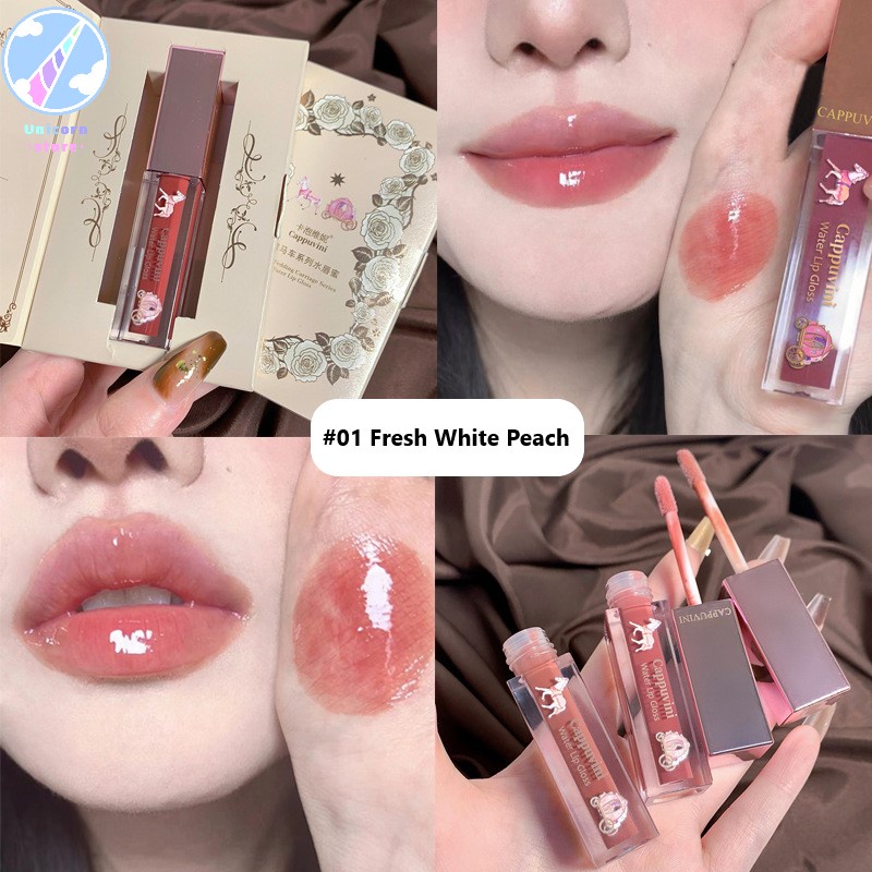 Son Kem Bóng Lì Bí Ngô CAPPUVINI Flower Wedding Carriage Series Water Lip Gloss A24