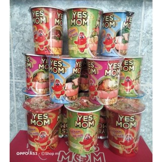 Thùng 12ly mì yesmom có xúc xích 3vị (tôm, bò, sườn) 79.2gr x 12ly