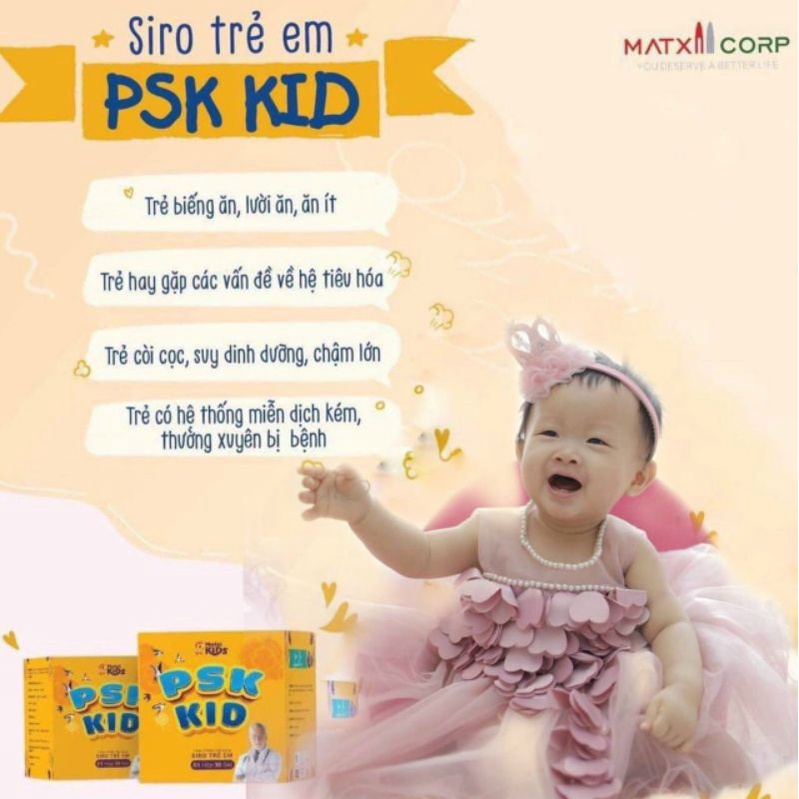 Siro PSK KID chính hãng tăng đề kháng hộp 30 gói