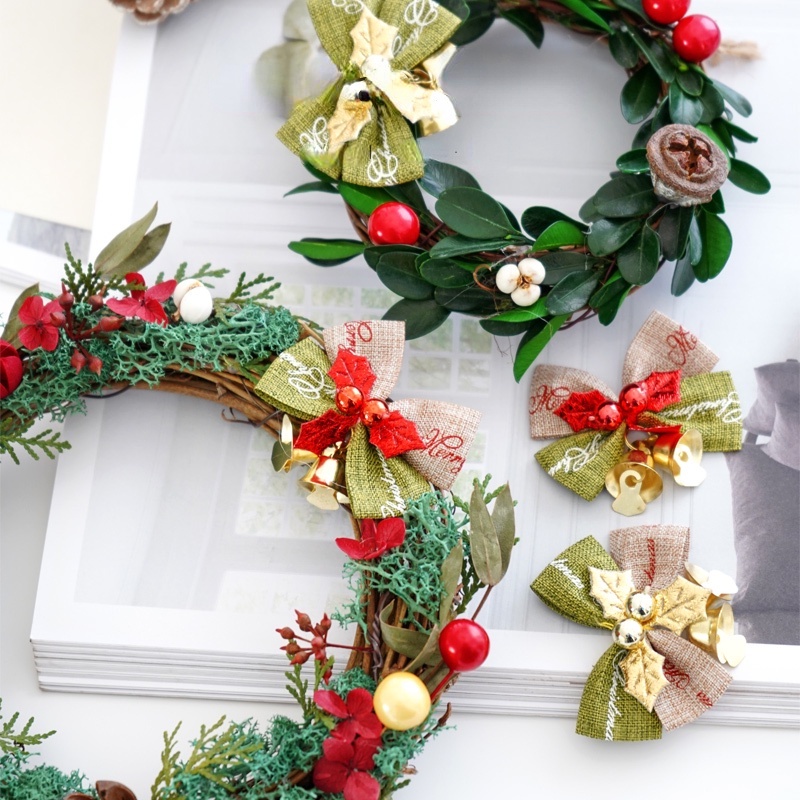 Set 4 Nơ Ruy Băng Trang Trí Cây Thông Noel