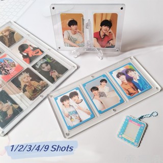 Khung Ảnh 1 / 2 / 3 / 4 / 9 Ngăn Bằng Acrylic Có Giá Đỡ Trưng Bày Thẻ Hình Thần Tượng