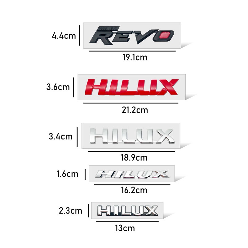 Logo 3D Bằng Nhựa ABS Trang Trí Xe Hơi Toyota HILUX
