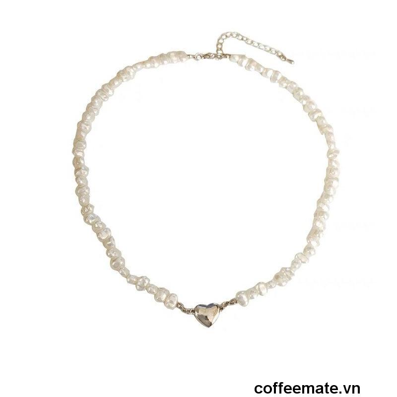 ⚡Vòng cổ Đính Ngọc Trai Hình Trái Tim Sang Trọng Phong Cách Hàn Quốc