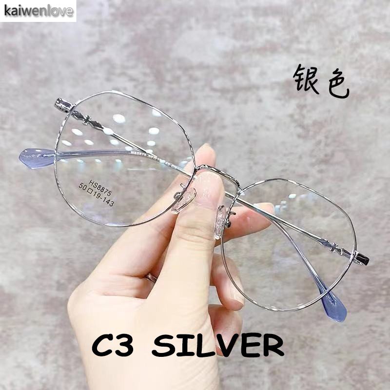 Kính mát Kaiwenlove gọng tròn kim loại chống bức xạ máy tính phong cách Hàn Quốc cho nam nữ INS4