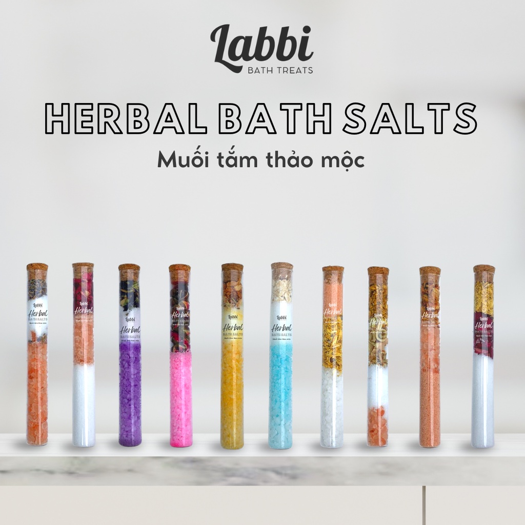 TỔNG HỢP - Muối tắm thảo mộc ngâm bồn 55g Labbi Bathtreats