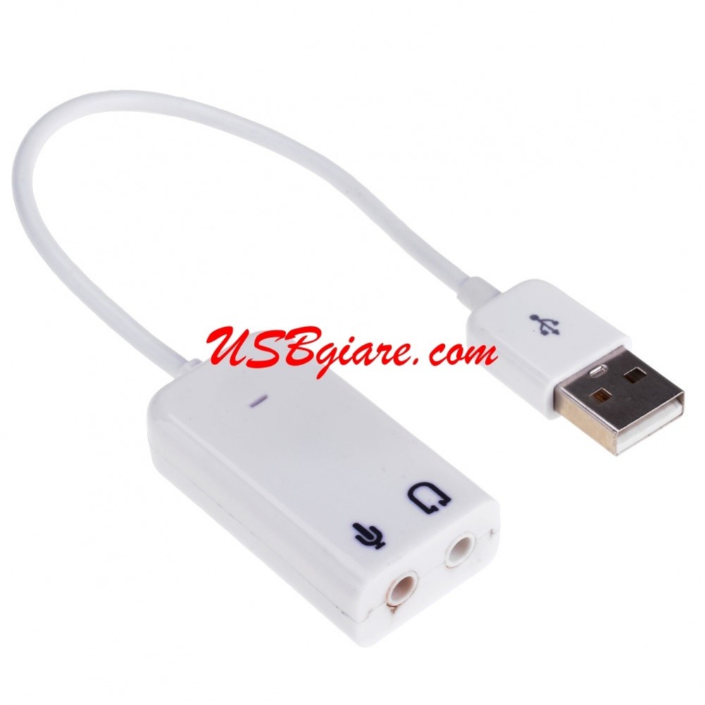 CARD SOUND USB RA 2 JACK 3.5 AUDIO VÀ MIC KIỂU DÂY APLE