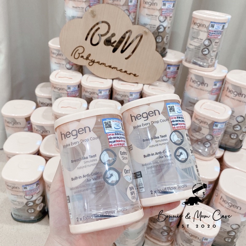 Núm ti Hegen thay thế 0/1/2/3/Y cut cho bình sữa Hegen