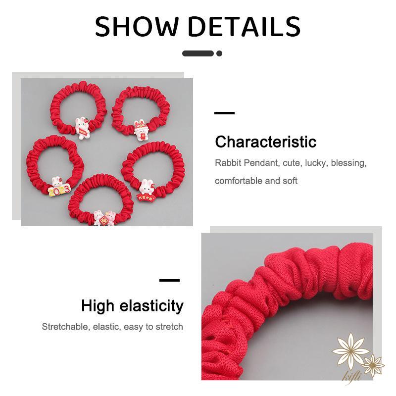 Dây Buộc Tóc Đuôi Ngựa Co Giãn Cao Không Đau Phong Cách Năm Mới