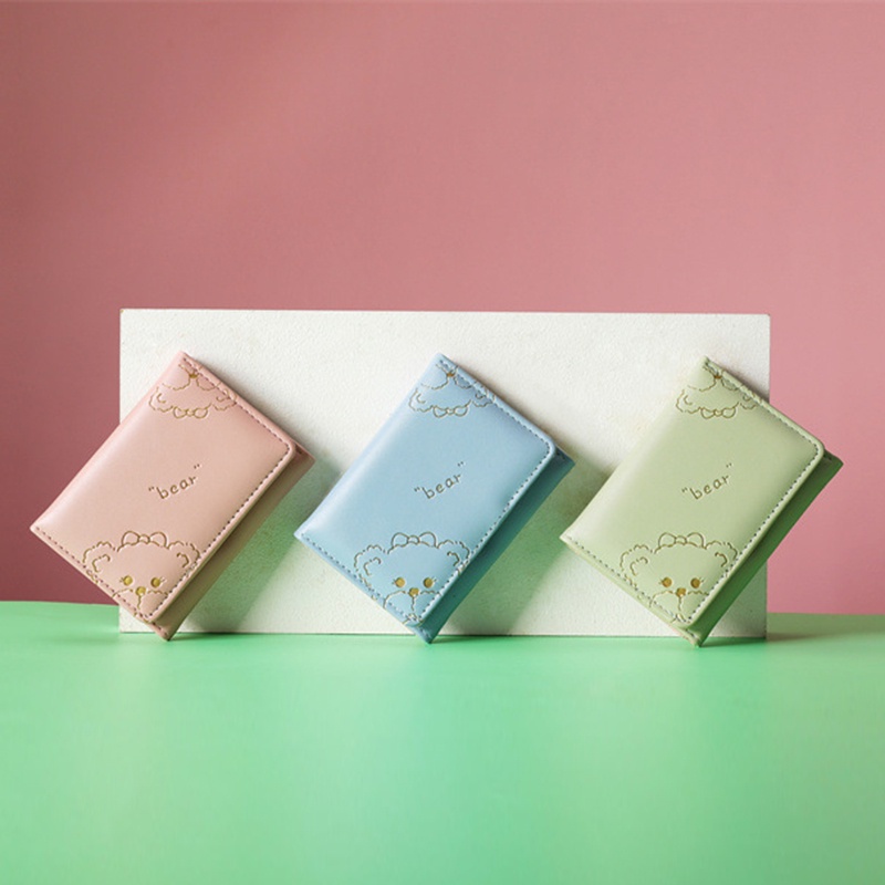 Ví Gấp Ba Trang Trí Hình Gấu Thời Trang JP5