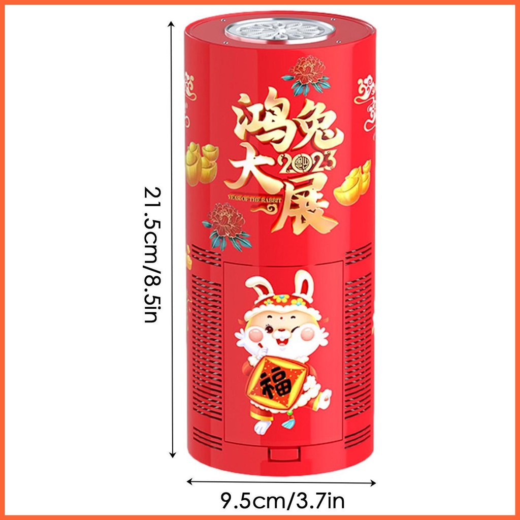 Máy Thổi Bong Bóng Hình Thỏ Có Âm Thanh Và Đèn LED 12 Lỗ Trang Trí Năm Mới