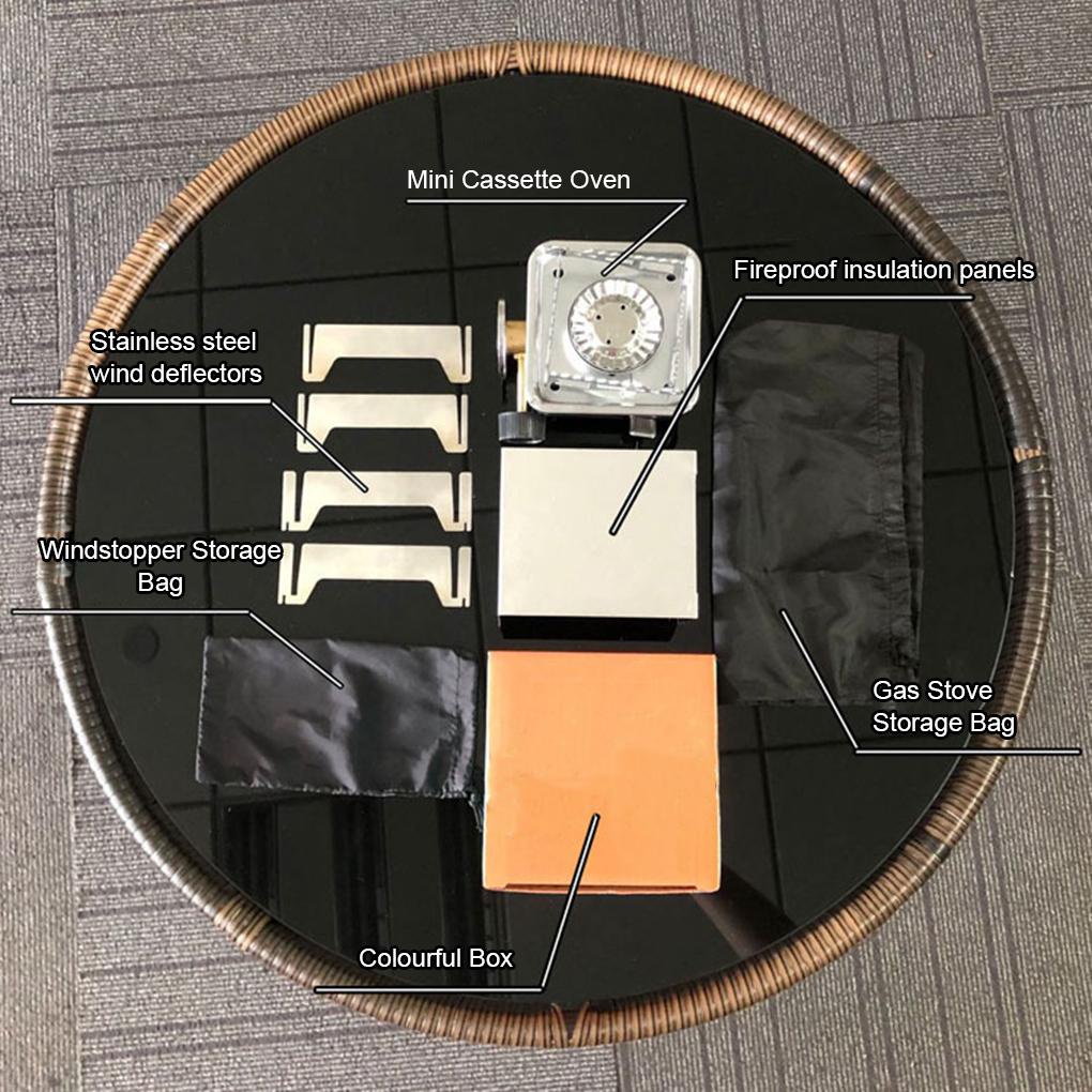 Bếp Lò Mini Bằng Thép Không Gỉ Có Thể Gấp Gọn Tiện Dụng Mang Theo Du Lịch Cắm Trại