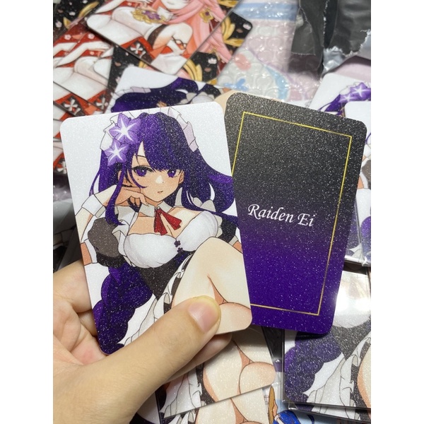 Card bo góc Genshin Raiden Ei (Ảnh thật do shop chụp)