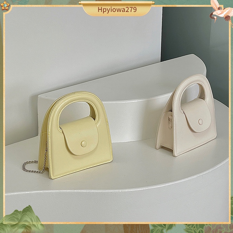 Có thể bán buôn Túi xách mini nữ tote nhỏ Da PU có dây đeo xích thể tháo rời Thiết kế từ tínhI likebag Hàng giao ngay