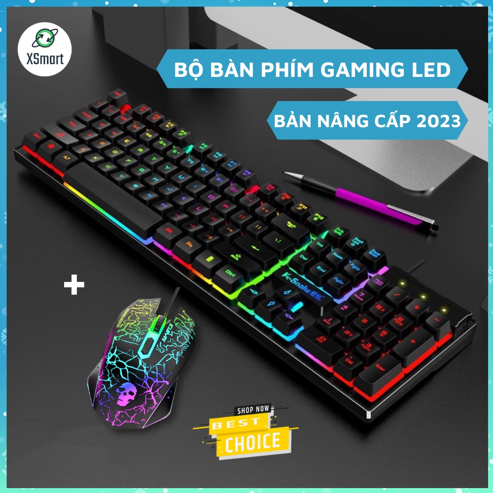 Combo Bàn Phím Chuột Gaming LED Cầu Vồng Giả Cơ Cao Cấp Hỗ Trợ Chơi Game LMHT / Đột Kích K4 + T66 Tia Sét | BigBuy360 - bigbuy360.vn