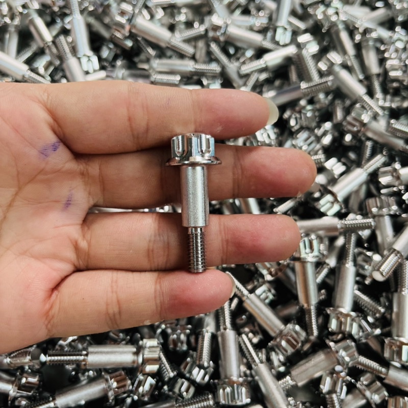 Combo Ốc tay thắng zin + Tán 6 hở xe số inox 304