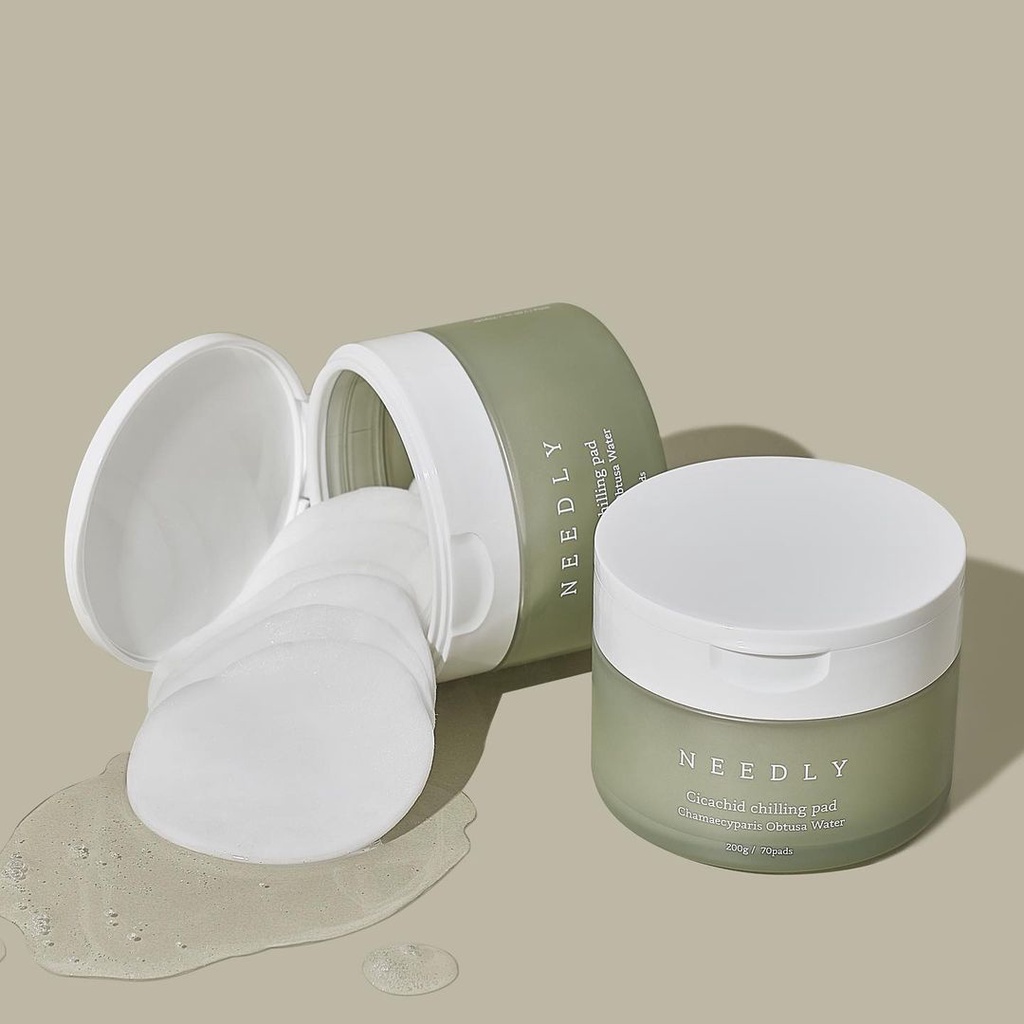 10Pads] Bộ dùng thử miếng đắp mặt dạng toner NEEDLY Cicachid Chilling Toner Pad Trial Kit