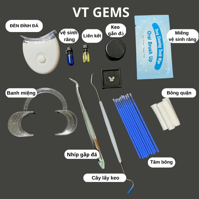 Bộ dụng cụ gắn đá răng tại nhà VTGEMS