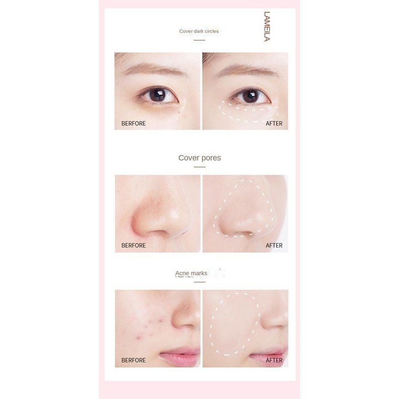 Kem Che Khuyết Điểm Dạng Lỏng Chống Thấm Nước Làm Sáng Da Không Dễ Phai Màu Tự Nhiên Lâu Trôi