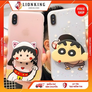 Ốp Lưng Iphone Shin, Maruco - Cho Iphone 6 6s 6Plus 6sPlus 7Plus 8Plus X - (Tặng kèm giá đỡ)