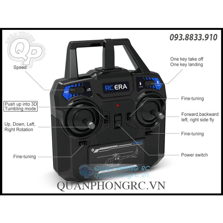 Máy Bay Trực Thăng C129 V2 4CH 6 Axis Gyro Flybarless 2.4Ghz RC Helicopter With 3D Rollover RTF