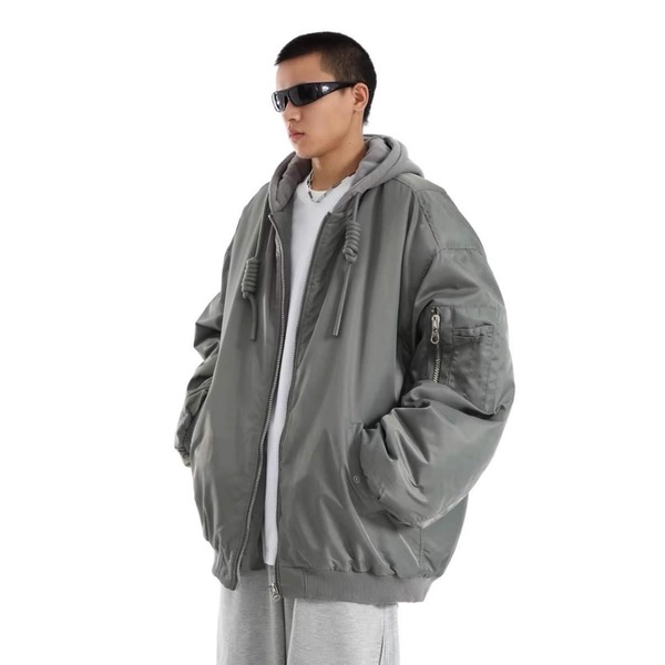 Áo khoác bomber mũ liền hottrend chất gió cao cấp dày dặn thời trang nữ