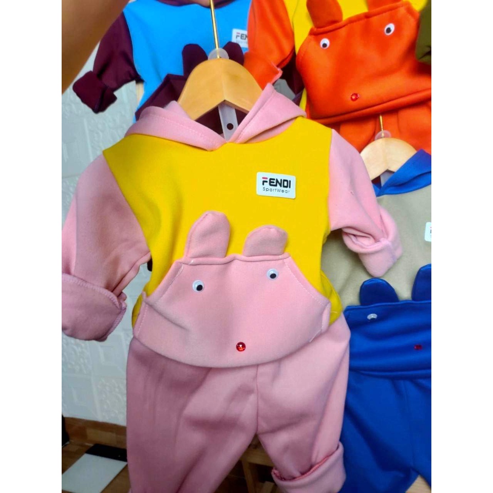 Bộ nỉ lông Hoodie cho bé từ 10-22kg