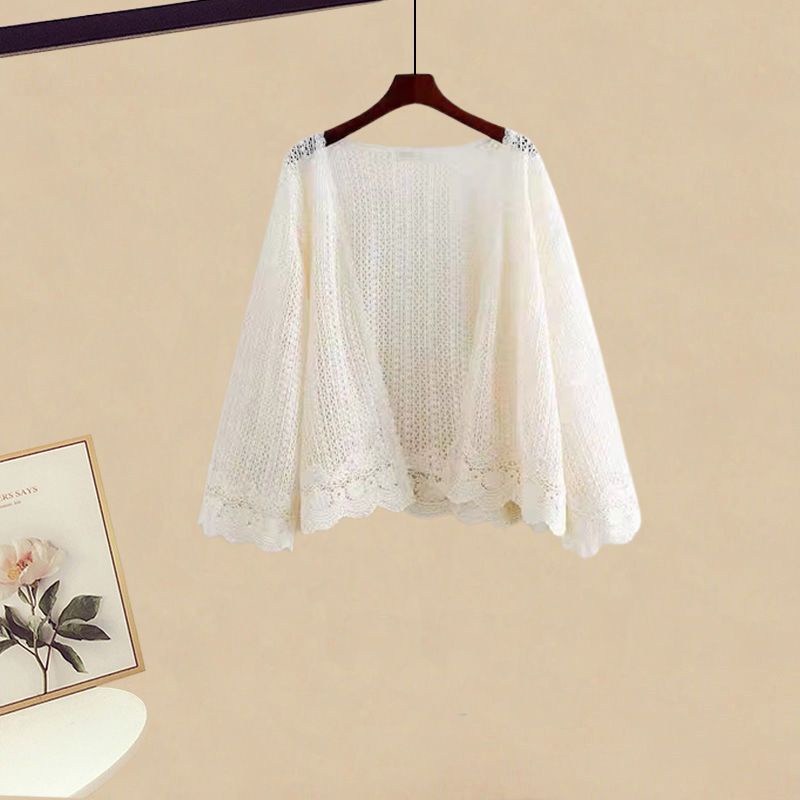 Bộ Áo Khoác Cardigan + Áo Khoác Cardigan + Chân Váy Sọc Ca Rô Thời Trang Xuân Thu Hàng Mới 2023