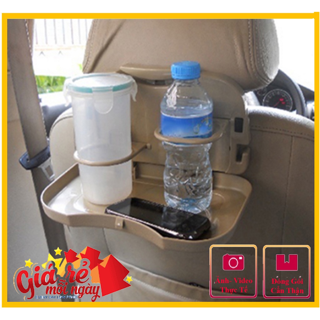 (Hàng có sẵn) Hộp để Ly Cốc Chai Lon, Khay đựng đồ đạc, thực phẩm đồ uống, treo sau ghế xe hơi ô tô đa năng