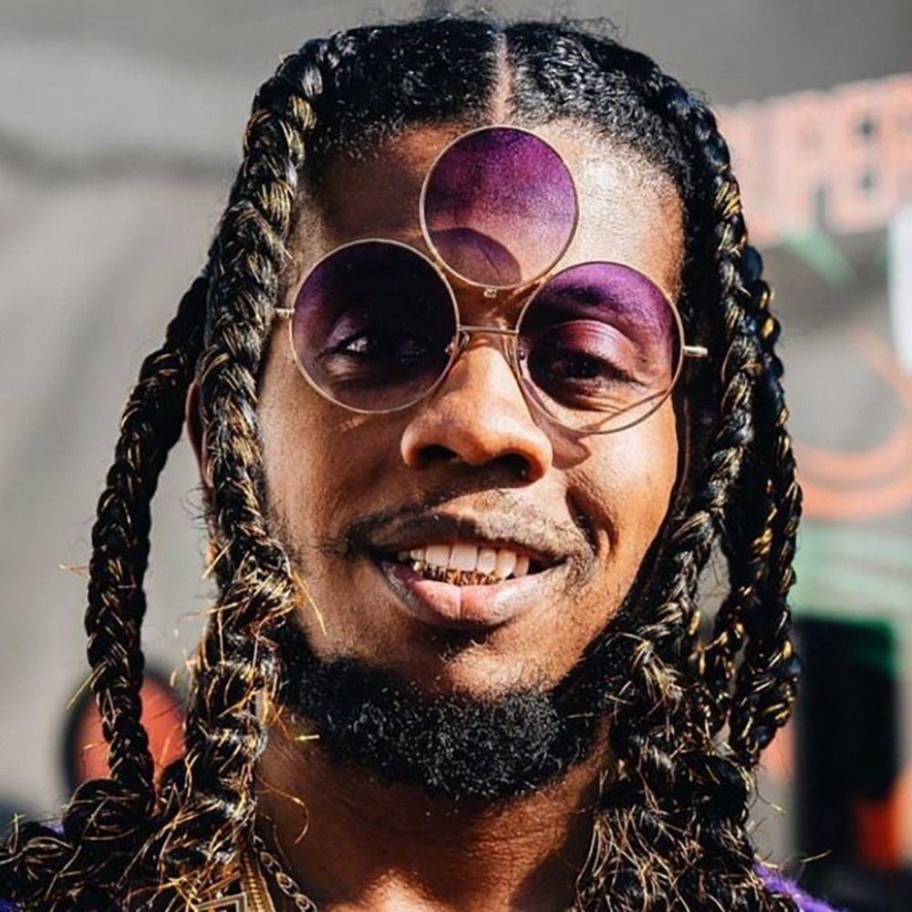 Kính Mát Gọng Tròn Lớn Bằng PC Chống Tia UV400 Phong Cách Đường Phố Cá Tính Cho Nữ