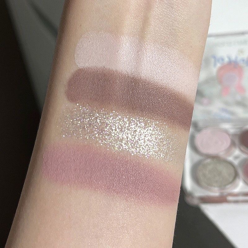 Bảng Phấn Mắt Bốn Màu Sắc Tông Lì Trang Điểm Mắt Khói Kháng Nước Lâu Trôi