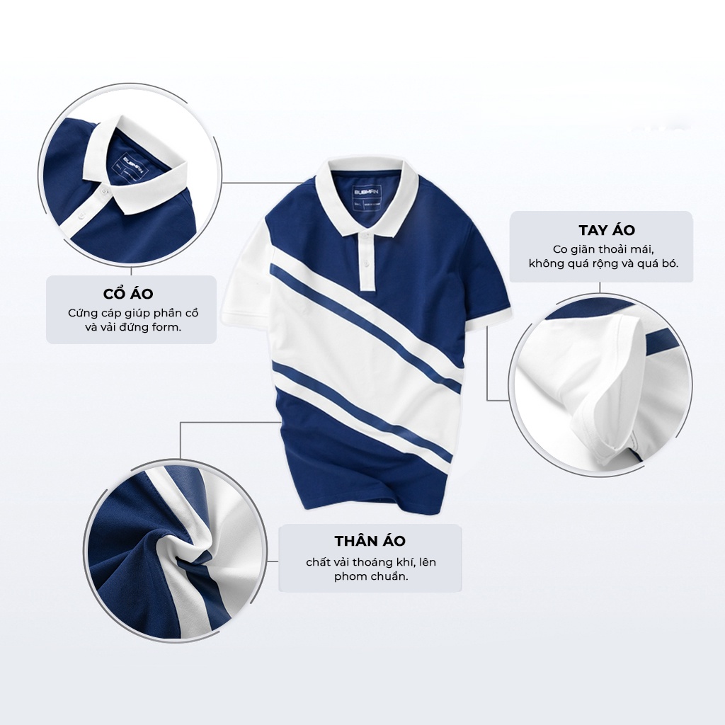 Áo Thun Polo Nam KSM Menswear Tay Ngắn có cổ bẻ Thêu Chim Cánh Cụt vải Cotton dày mịn đẹp PL734