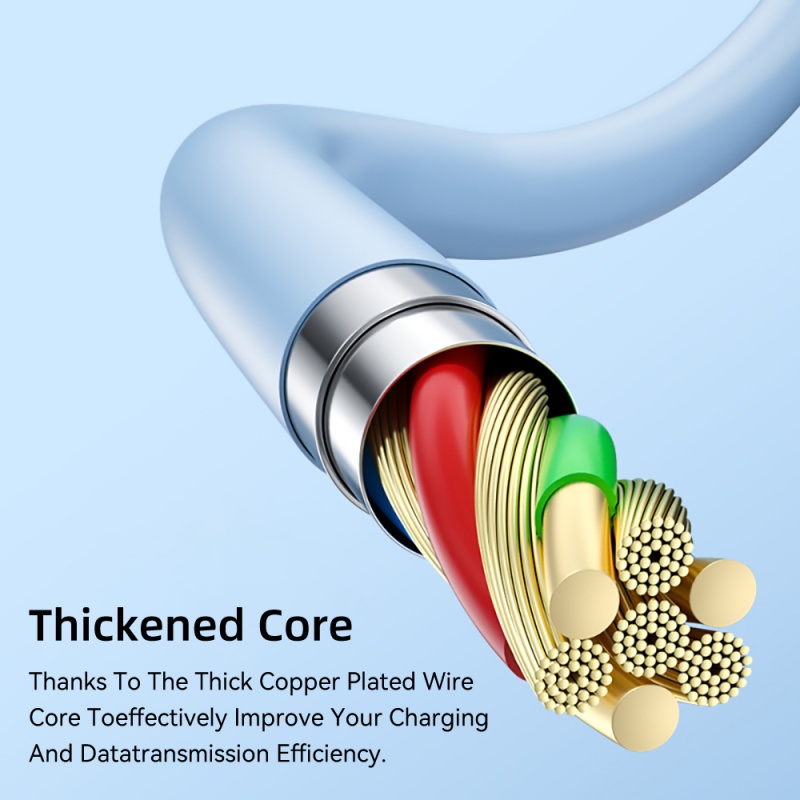 Dây Cáp Sạc Nhanh USB C 2m 6A Type C Bằng Silicone