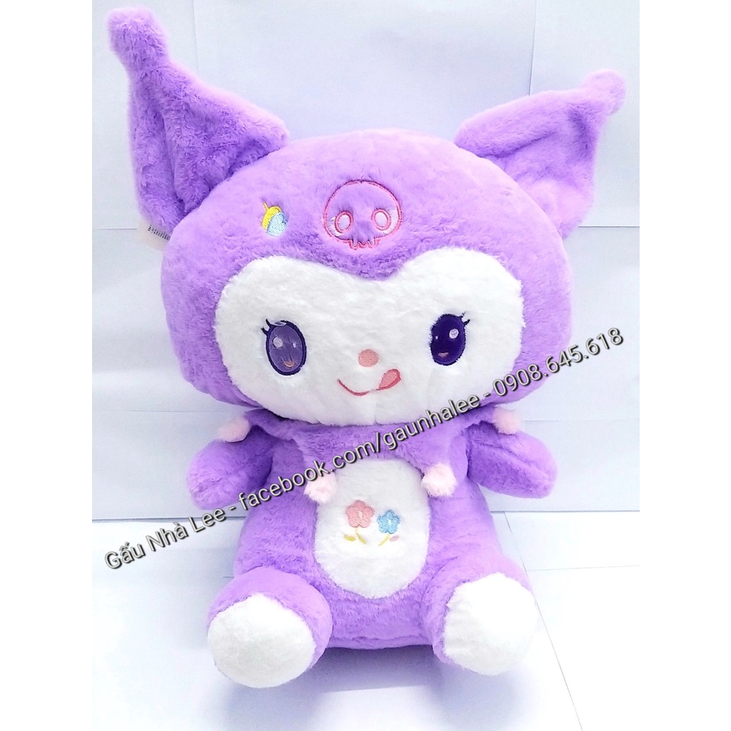 Bé gấu bông Kuromi, size BIG 50cm, lông đẹp mịn, hàng xịn sò nhập khẩu Đài Loan, mới 100% full tem tag