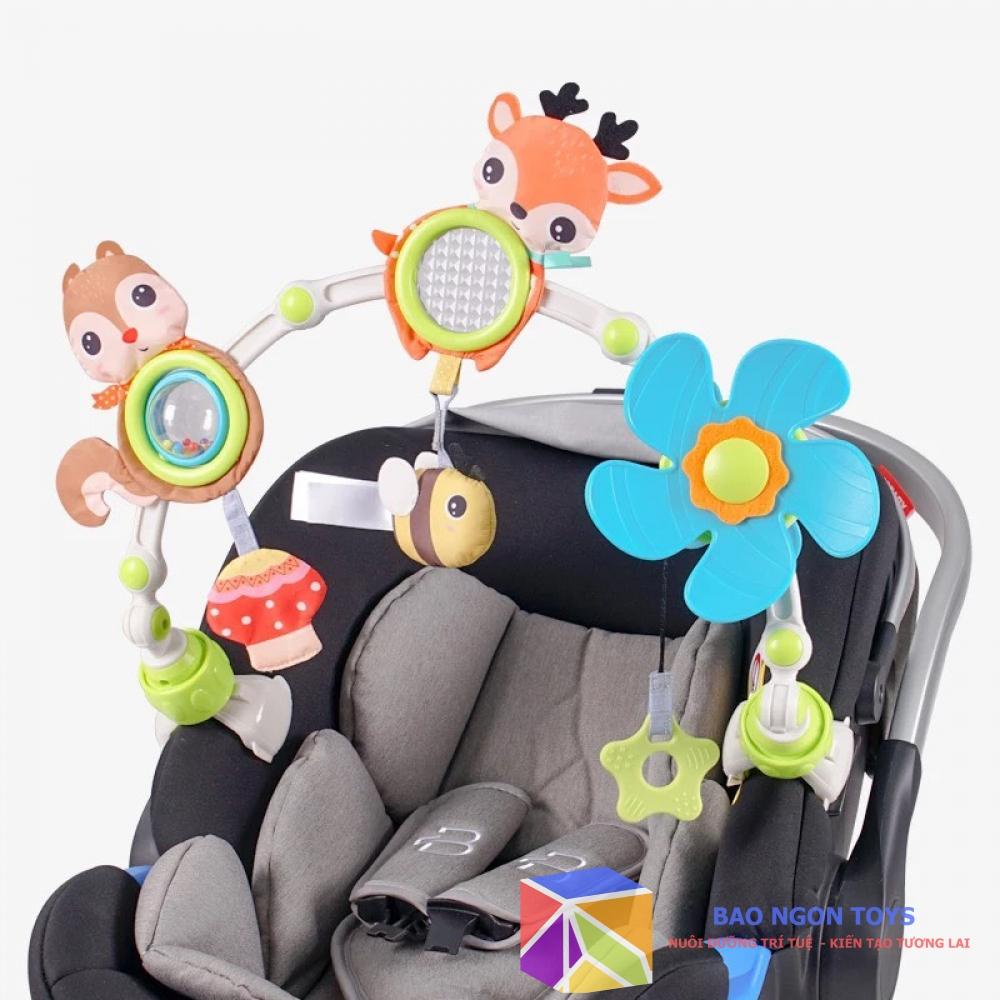 ĐỒ CHƠI TREO NÔI CŨI, XE ĐẨY ĐA TƯƠNG TÁC KÍCH THÍCH THỊ GIÁC BÉ SƠ SINH, PHÁT TRIỂN VẬN ĐỘNG TINH BAO NGON TOYS DV70